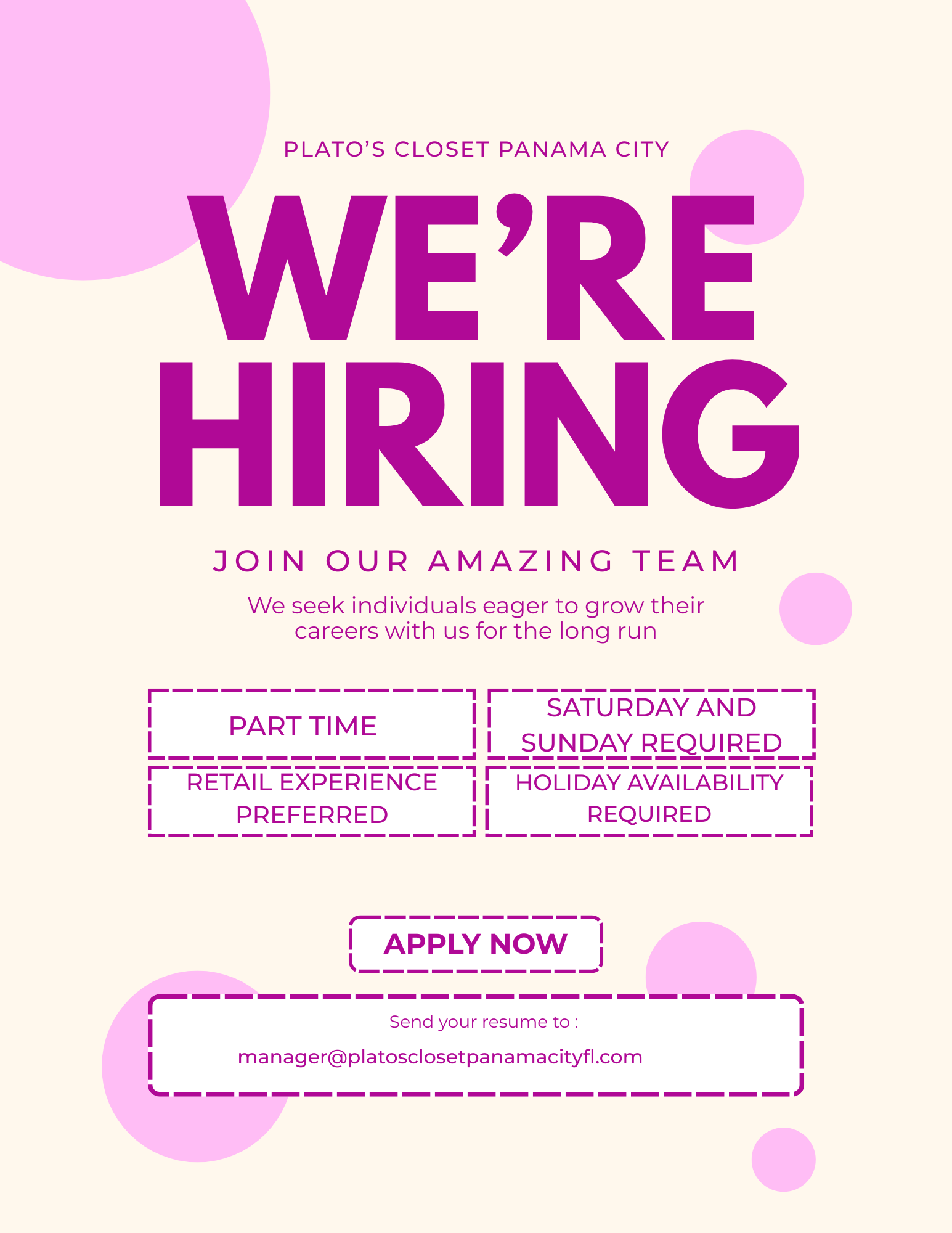 We're Hiring